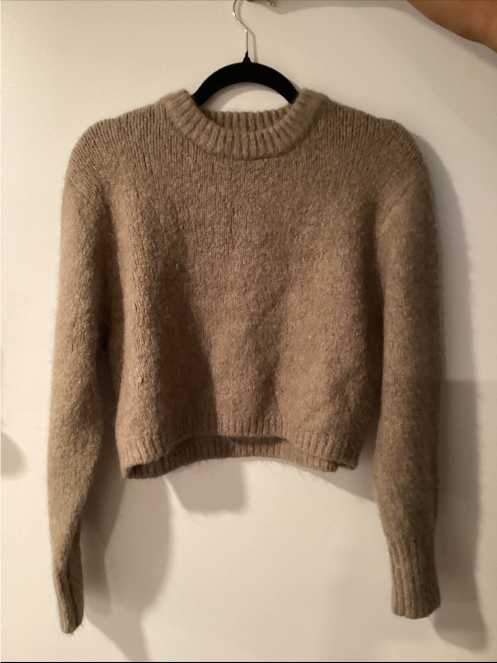 Cozy Women's Crewneck Sweater in Taupe